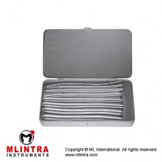 Hegar Uterine Dilators Set of 8 Ref: GY-415-04 to GY-415-18 Without Case Brass - Chrome Plated,